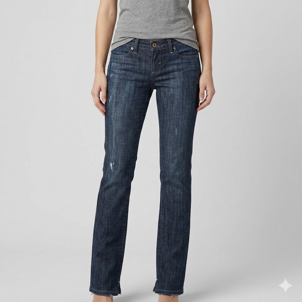 Divine Rights of Denim‎ Dark Wash Straight Leg Jeans Side Slit Size 28